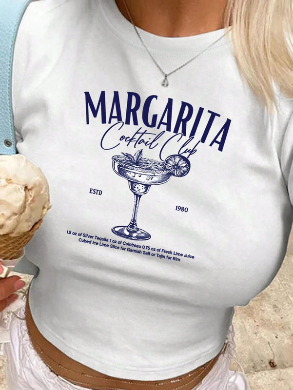 Crop top margarita blanca talla M