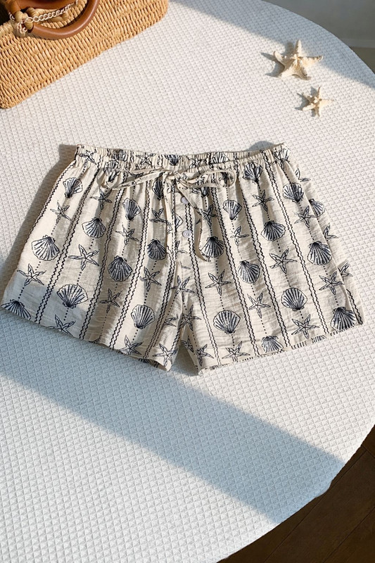 [BAMBI-000072] Short de playa con diseño marino talla S/M