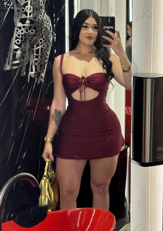 [JOBMAR-000007] Vestido corto vino con nudo delantero talla standar MV07