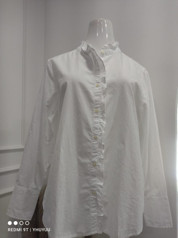 BLUZA M/LARGAS BLANCA C/RUEDOS  GAP  (L) 969BLARGA-L