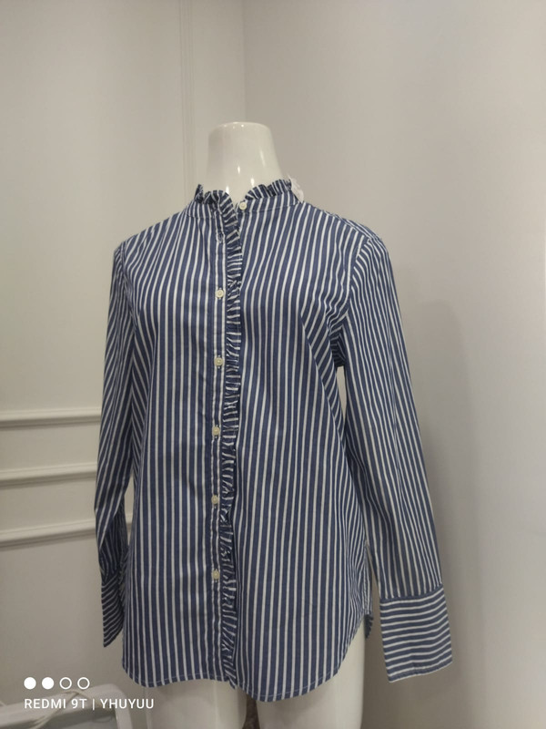 BLUZA M/LARGAS RALLA/AZULES C/RUEDOS  GAP (L) 