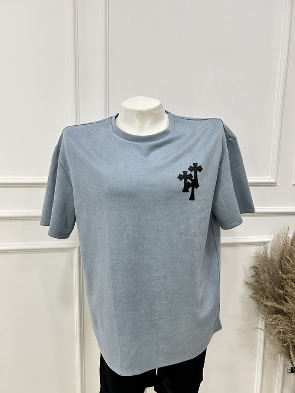 Camisa de hombre oversize celeste talla XL