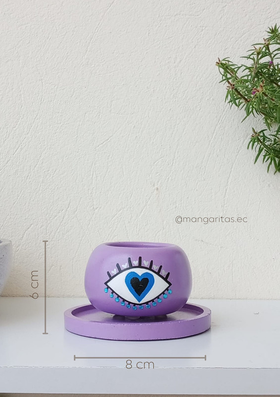 Maceta mini ojo lila MOL-17
