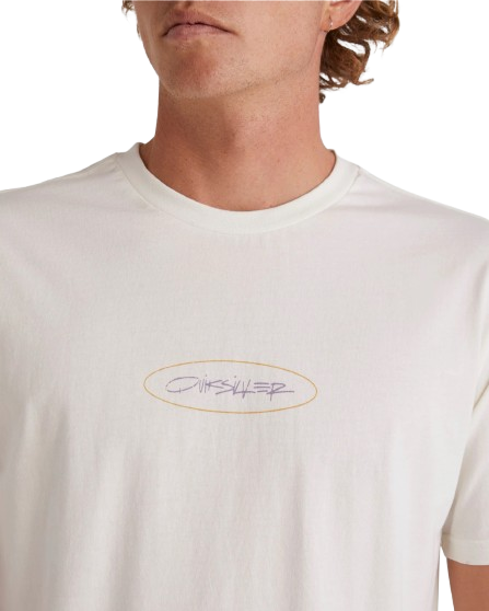 CAMISETA QUIKSILVER BLANCA LOGO CENTRO TALLA S