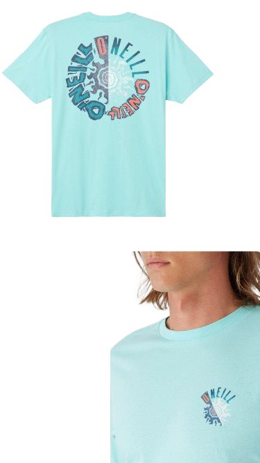 CAMISETA ONEILL MENTA LOGO SOL BLANCO Y AZUL TALLA XL
