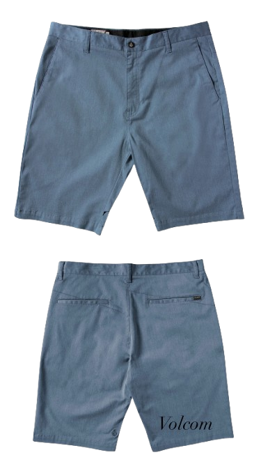 SHORTS VOLCOM AZUL LLANA BOTÓN TALLA 28