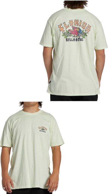 CAMISETA BILLABONG VERDE MENTA LOGO FLORIDA TALLA S