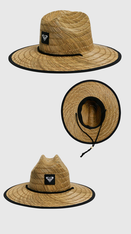 SOMBRERO PLAYERO ROXY LOGO NEGRO TALLA S-M