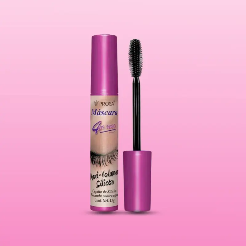 PROSA MASCARA DE PESTAÑAS MAXI VOLUMEN SILICON  RESISTENTE AL AGUA