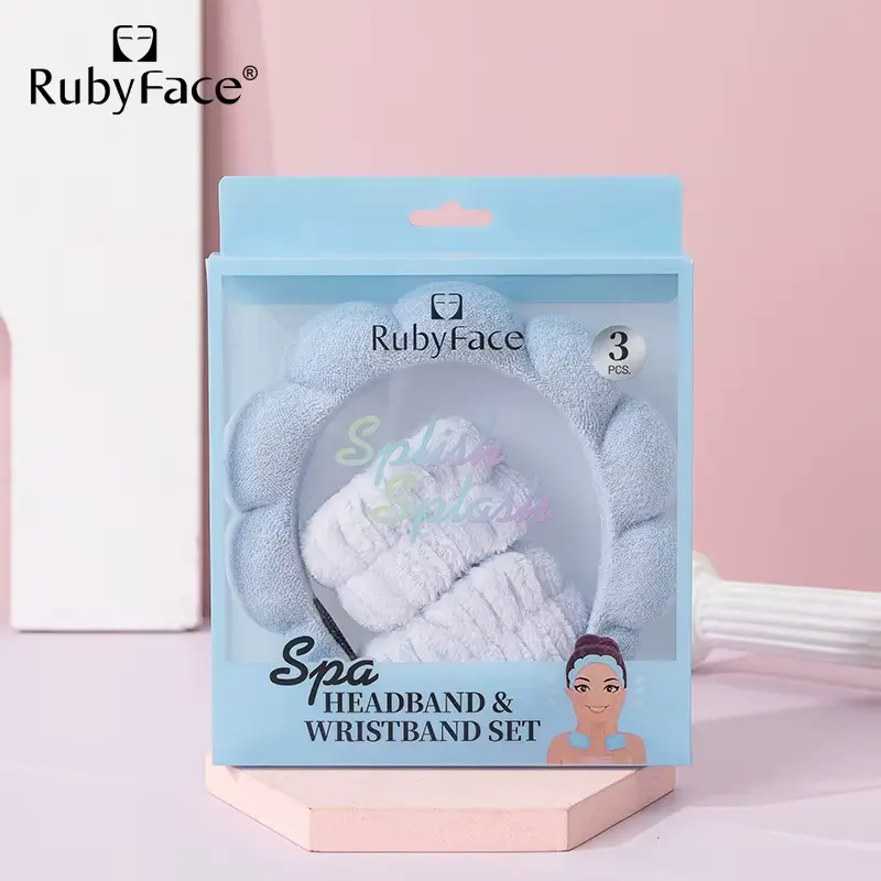 SPA SET X2 DIADEMA Y MUÑEQUERAS CELESTE