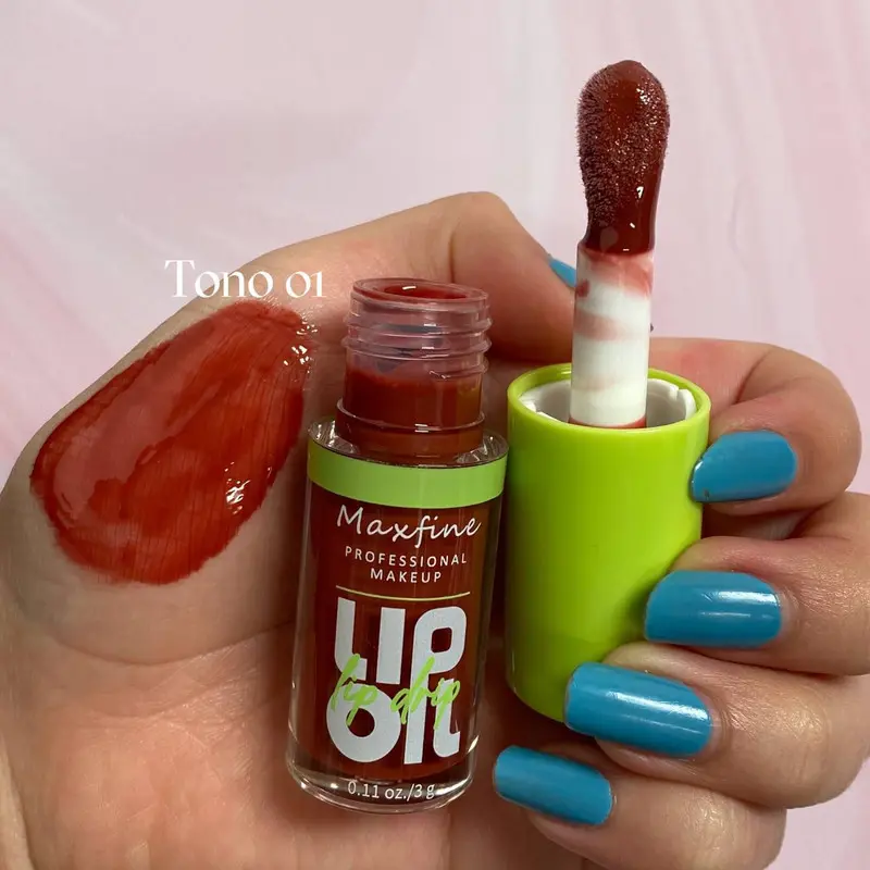 MAXFINE LIP OIL TAPA VERDE TONO 01