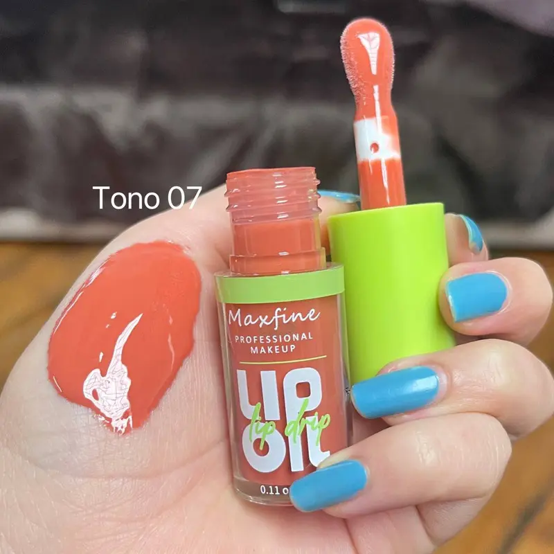 MAXFINE LIP OIL TAPA VERDE TONO 07