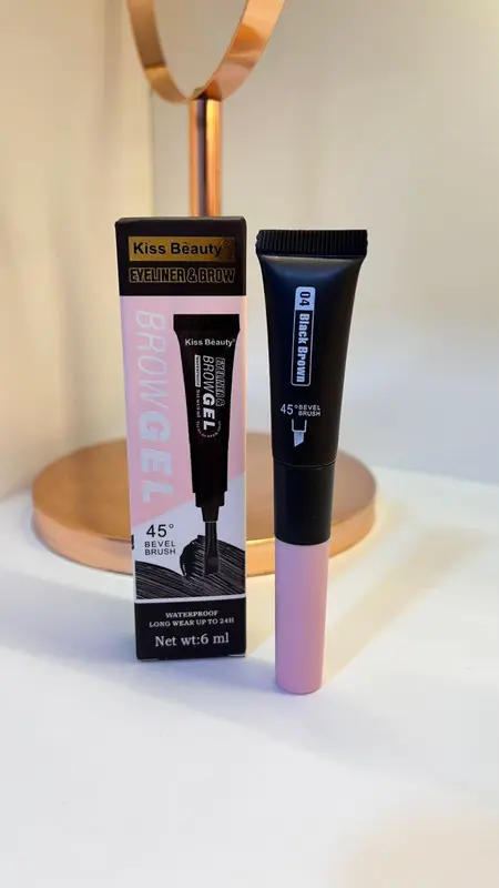 KISS BEAUTY GEL DE CEJAS BLACK BROWN 04