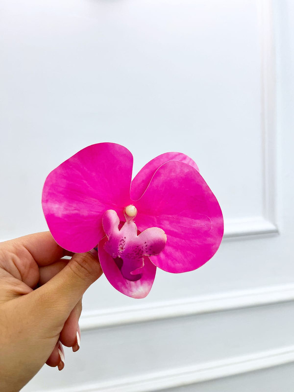 Vincha de Flor de orquidea fuccia 