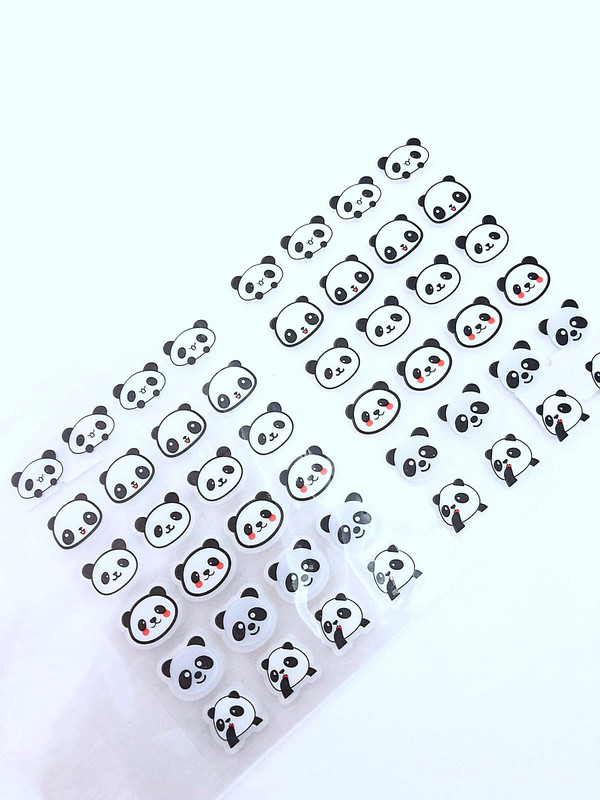 Parches de oso panda 24 unidades 