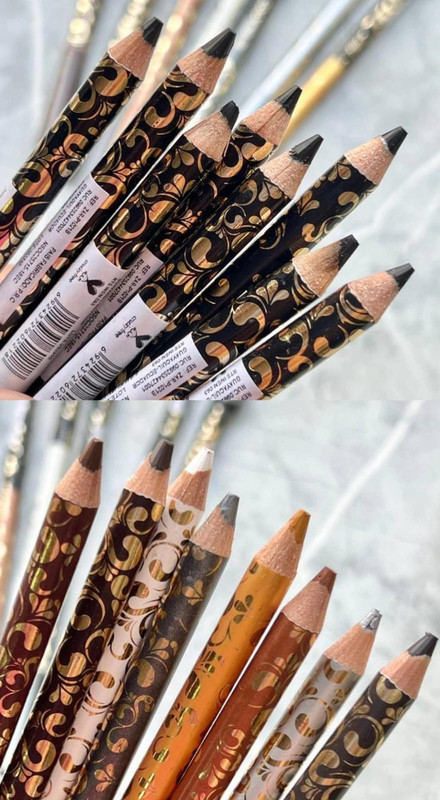 Delineador dobles para ojos Marca Ushas (negro y dorado)