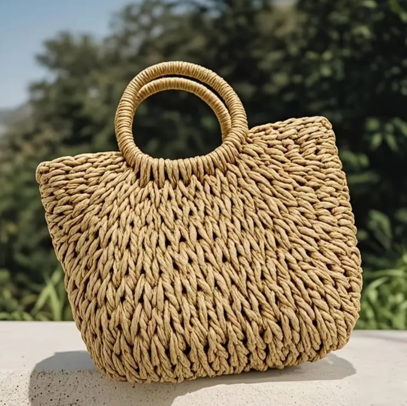 cartera de paja pequeña