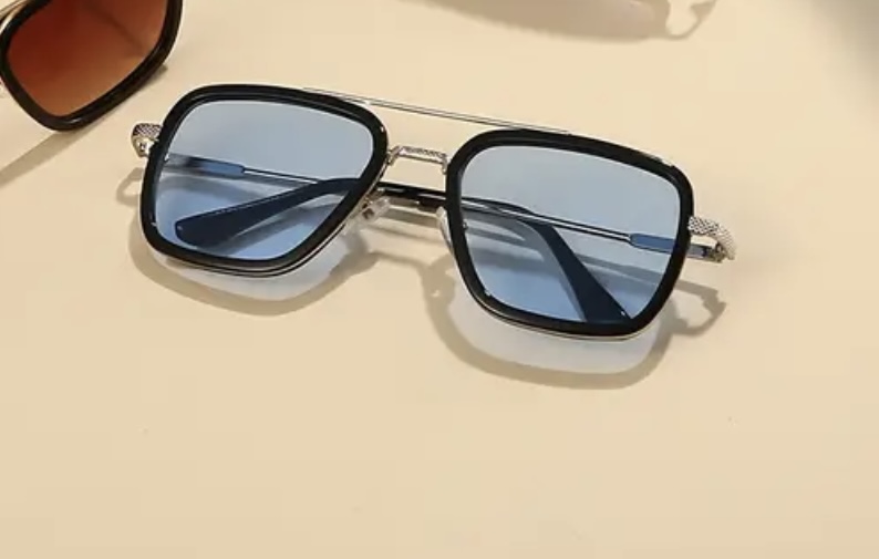 GAFAS DE SOL LENTE AZUL FILO NEGRO TIPO AVIATOR