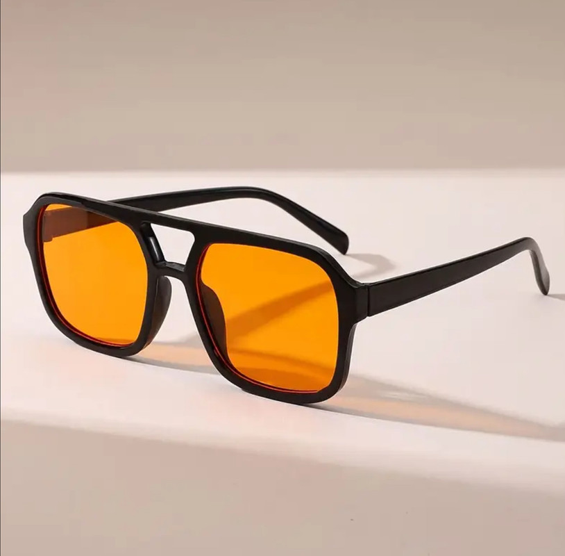 GAFAS DE SOL NEGRAS/NARANJA FINAS 