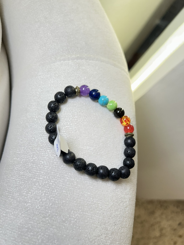 PULSERA DE PEIDRA SIETE CHAKRAS 