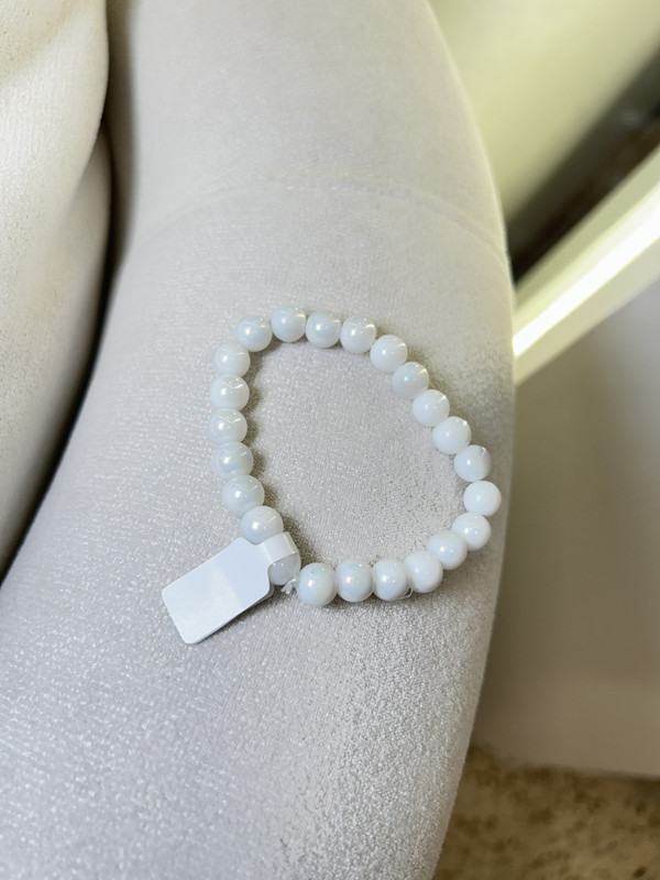 PULSERA DE PEIDRA BLANCO NACAR 
