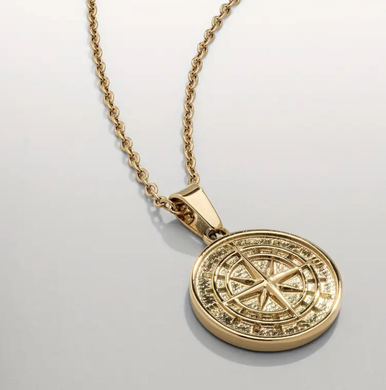 CADENA DE ACERO DIJE ESTRELLA 5 PUNTAS