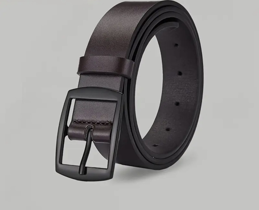 CINTURON CAFE TIPO CUERO 