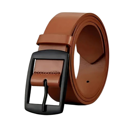 CINTURON CAFE CLARO TIPO CUERO