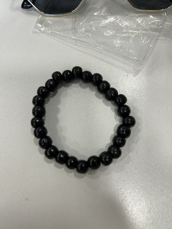 PULSERA DE MADERA NEGRA MATE 