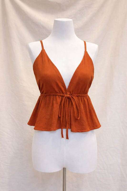 [BAMBI-000050] Blusa peplum tirante terracota standard BAM2425