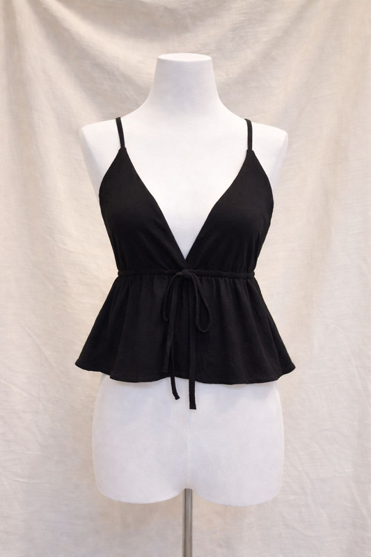 [BAMBI-000052] Blusa peplum tirante negra standard BAM2830