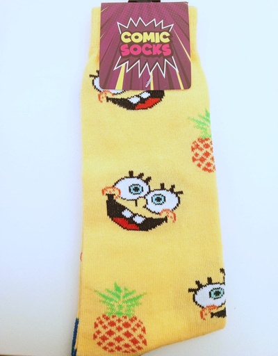 [DEIVY STORE-000004] Medias comic Bob esponja con piñas 10/12