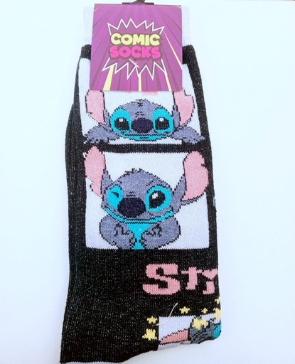 [DEIVY STORE-000006] Medias comic Stich con cuadros  10/12