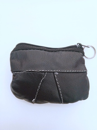 [DEIVY STORE-000025] Monedero color negro con bordado blanco  