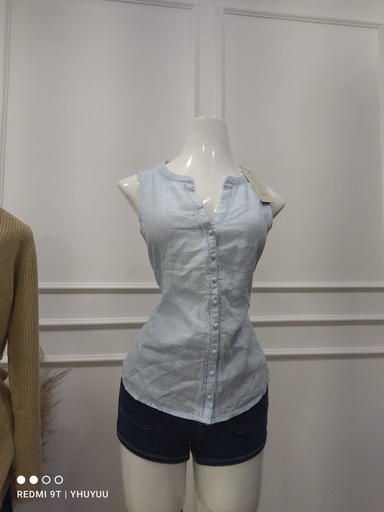 [EL PODER DEL 90-60-90-000003] BLUZA S/M CELESTE-CLARO JOIE (M) 969BJOIE-M