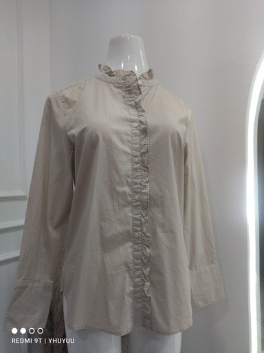 [EL PODER DEL 90-60-90-000018] BLUZA M/LARGAS CAFÉ  C/RUEDOS  GAP(TALLA-M) 969BLZLARGA-M