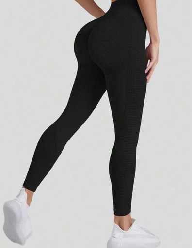[YELLOW STORE-000029] LEGGINS NEGRO CON EFECTO PUSH UP TALLA M YE-029