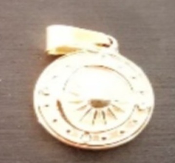 [MIRSTREEL-000024] Dije de acero con diseño de Sol