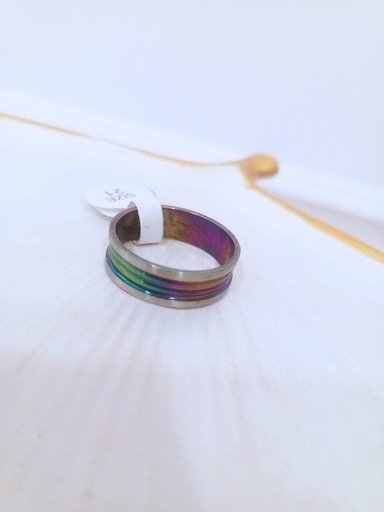 [MIRSTREEL-000033] Anillo Tornasol con filos plateados talla 21 