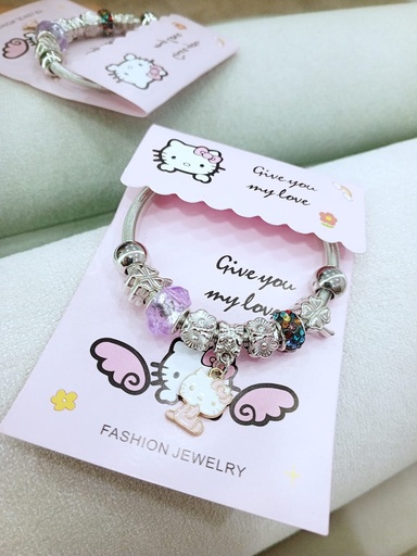 [MIRSTREEL-000063] Pulsera tipo Pandora de Hello Kitty 