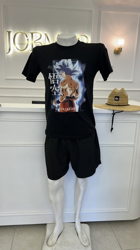 [SUNSET SHOP-000016] Camisa de hombre tono negra con estampado de dragon ball talla M