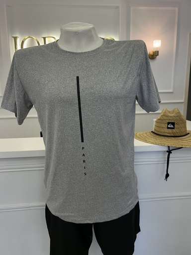 [SUNSET SHOP-000017] Camisa de hombre tono gris con letras estampadas talla M