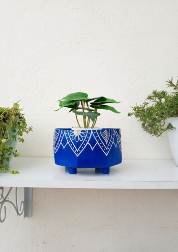 [MANGARITAS-000001] Maceta Mandala Azul Oct. MMO-2