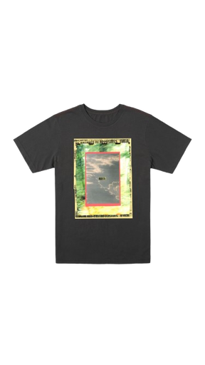 [BAZAR USA-000004] CAMISETA RVCA GRIS RATON LOGO CUADRADO VERDE TALLA S