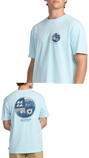 [BAZAR USA-000012] CAMISETA BILLABONG CELESTE LOGO AZUL SOL TALLA L