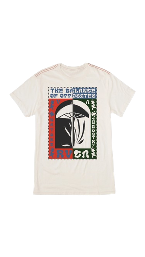 [BAZAR USA-000040] CAMISETA RVCA BLANCA LOGO HONGO TALLA M