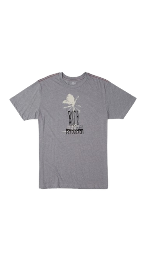 [BAZAR USA-000041] CAMISETA RVCA GRIS LOGO PALMERA TALLA S
