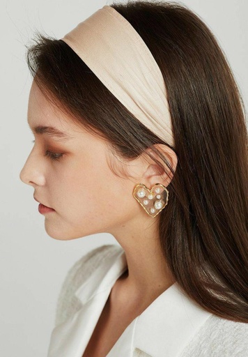 [UNIVERSE PIINK-000010] Cintillos de tela beige