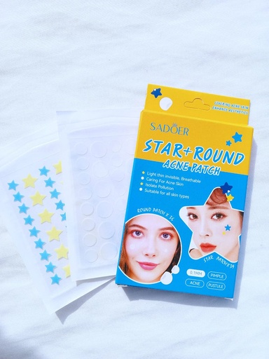 [UNIVERSE PIINK-000042] Paquete de parches para acne Marca Sadoer con 2 plantillas de 76 unid ( amarillas y rosadas )