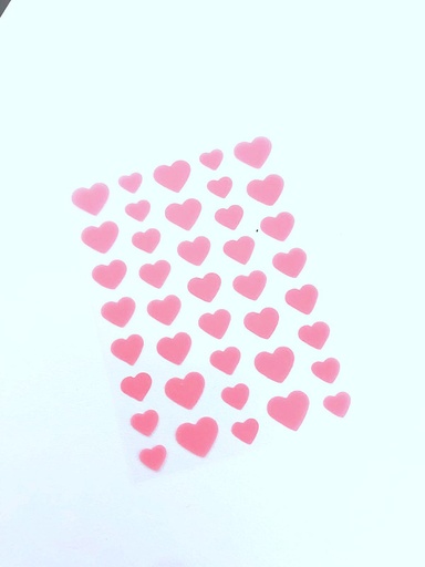 [UNIVERSE PIINK-000044] Parches 40 unidades corazon color rosado